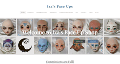 Desktop Screenshot of izasfaceups.com