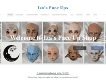 Tablet Screenshot of izasfaceups.com